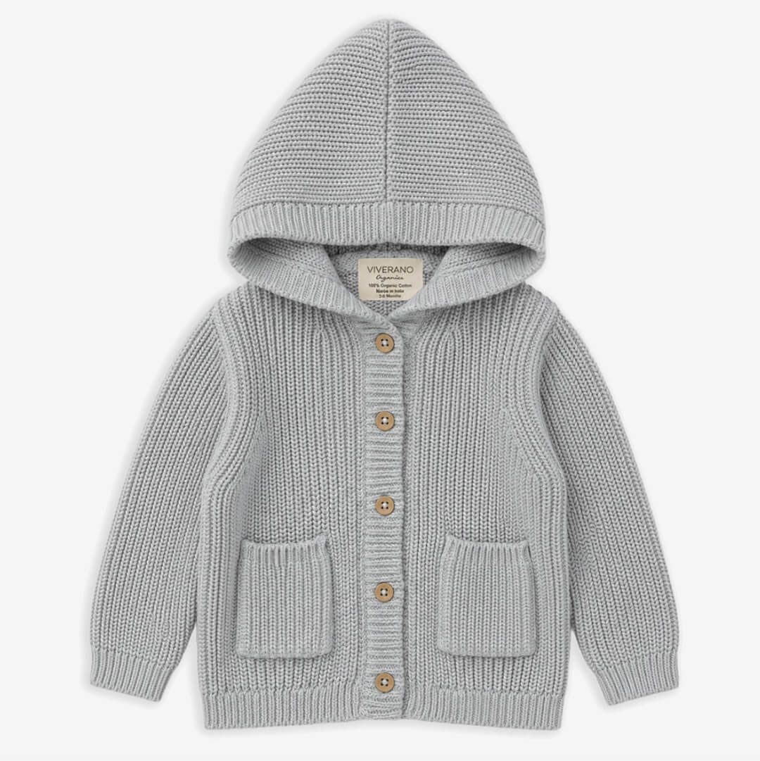 Viverano Organic Cotton Baby Hooded Jacket | Milan Knit