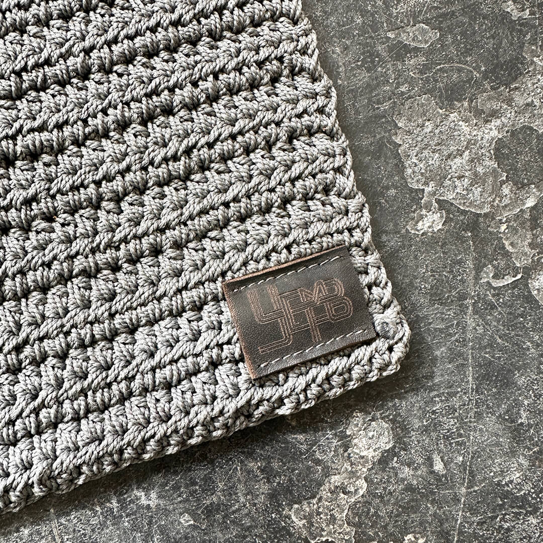 Hand Crochet Floor Mat Grey