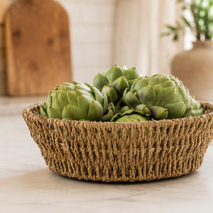 Handcrafted Seagrass Bowl 10" Decorative Basket