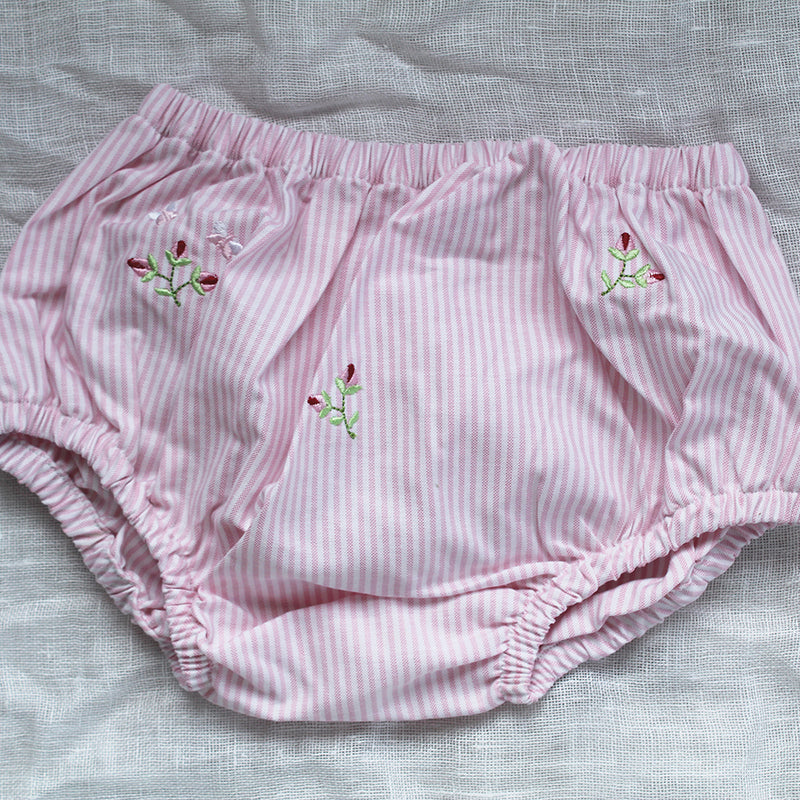 Diaper Cover Rosebud Pink Stripe 6 -12 Months