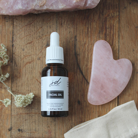 gua sha and facial oil gift set