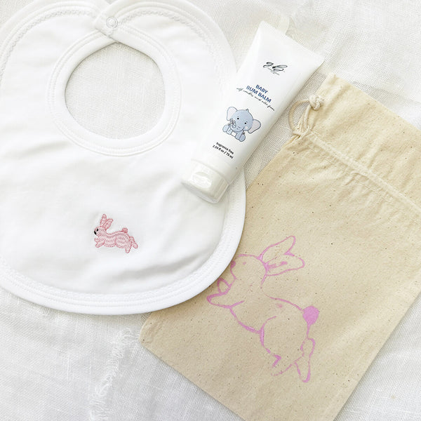 baby bib and bum balm gift set