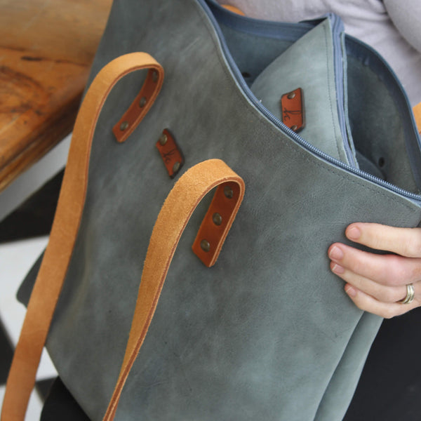 leather tote