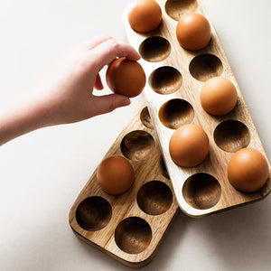 Luxury Acacia Wood Egg Holder Tray