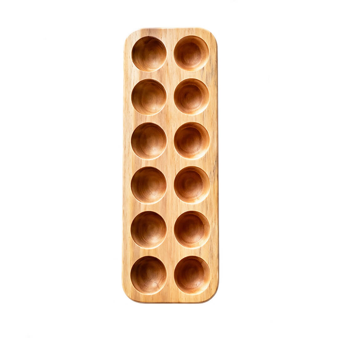 Luxury Acacia Wood Egg Holder Tray