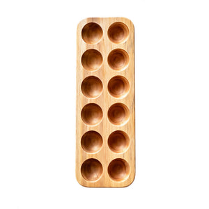 Luxury Acacia Wood Egg Holder Tray