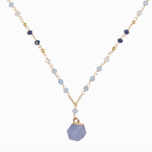 Marquet Fair Trade Geometric Pendant Necklace Heather