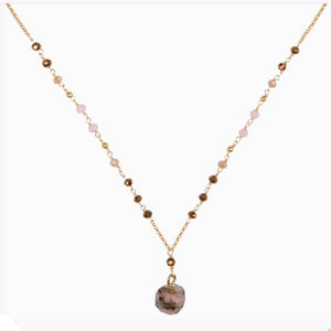 Marquet Fair Trade Geometric Pendant Necklace Sunkissed