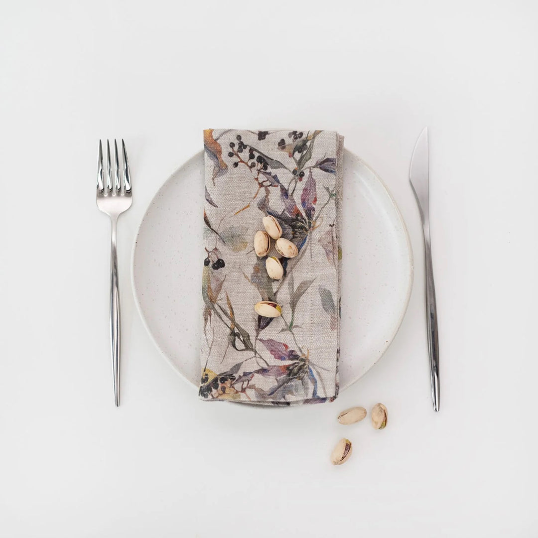 Linen Tales Stone Washed Napkins Meadow Natural