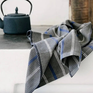 Mungo Honeycomb Cotton Tea Towel Grey