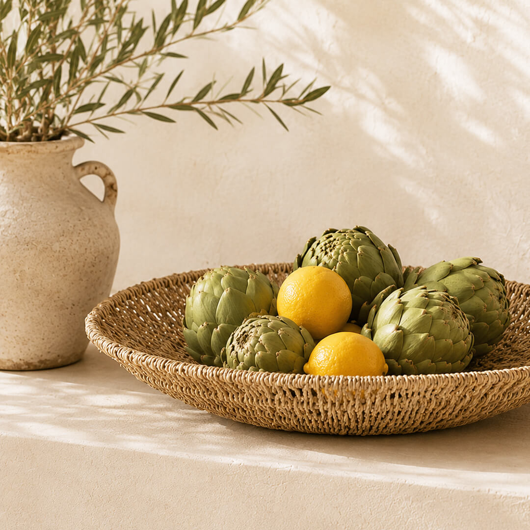Handwoven Oval Seagrass Tray | Luxury Decorative Catchall & Serving Tray