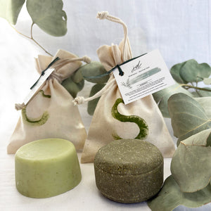 Lavender & Rosemary Shampoo and Conditioner Bar for Normal Hair |  Presented in Cotton Bag | JDBotanics