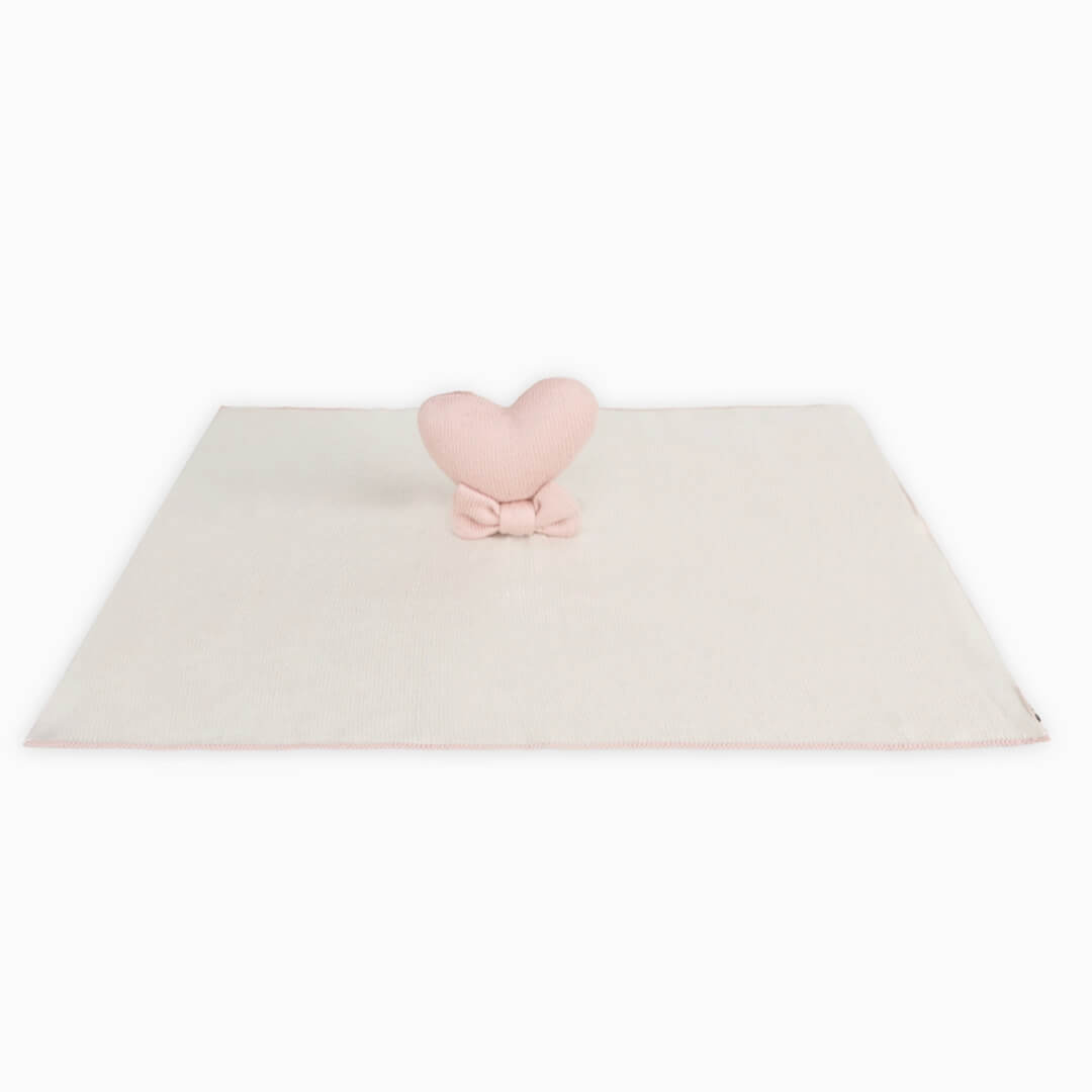Organic Cotton Heart Lovey | Viverano Baby Security Blanket