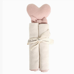 Organic Cotton Heart Lovey | Viverano Baby Security Blanket