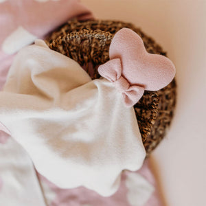 Organic Cotton Heart Lovey | Viverano Baby Security Blanket