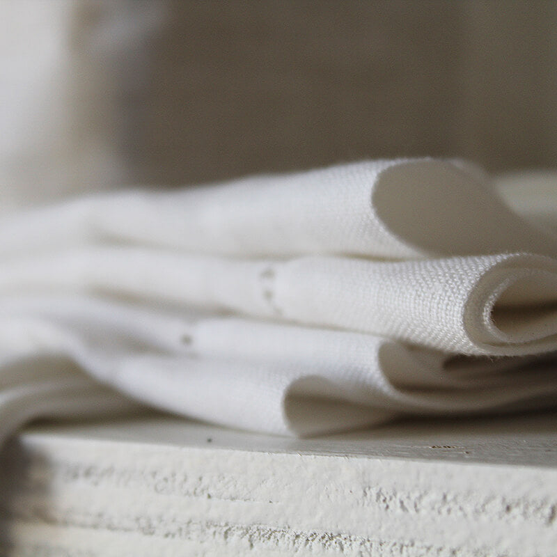 Pure Linen Guest Towel - White