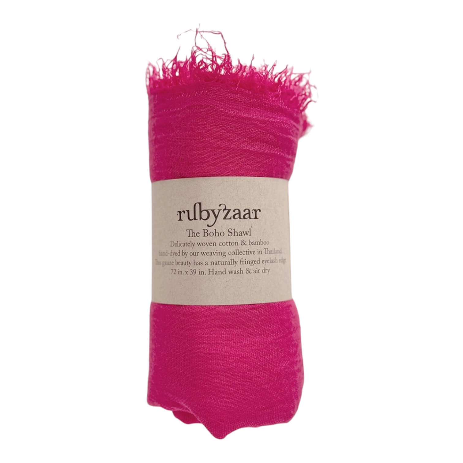 Rubyzaar Lightweight Organic Cotton Shawl  - Watermelon