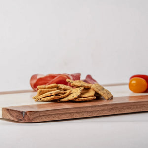 Luxury Marble & Acacia Wood Serving Board | Charcuterie & Cheese Board