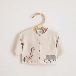 Organic Cotton Natural Safari Cardigan | Ethical Baby Clothing