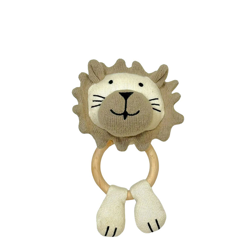 Viverano Organics Lion Baby Rattle