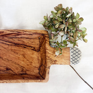 Wild Olive Wood Medium Rectangular Charcuterie Board With Bone Detail