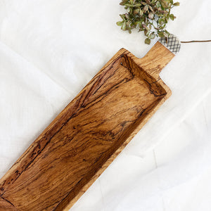 Wild Olive Wood Medium Rectangular Charcuterie Board