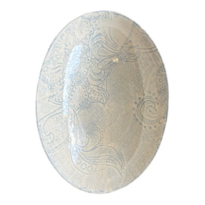 Wonki Ware Mini Platter Duck Egg with Distressed Pattern