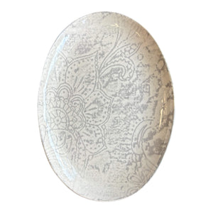 Wonki Ware Mini Platter Grey with Distressed Pattern