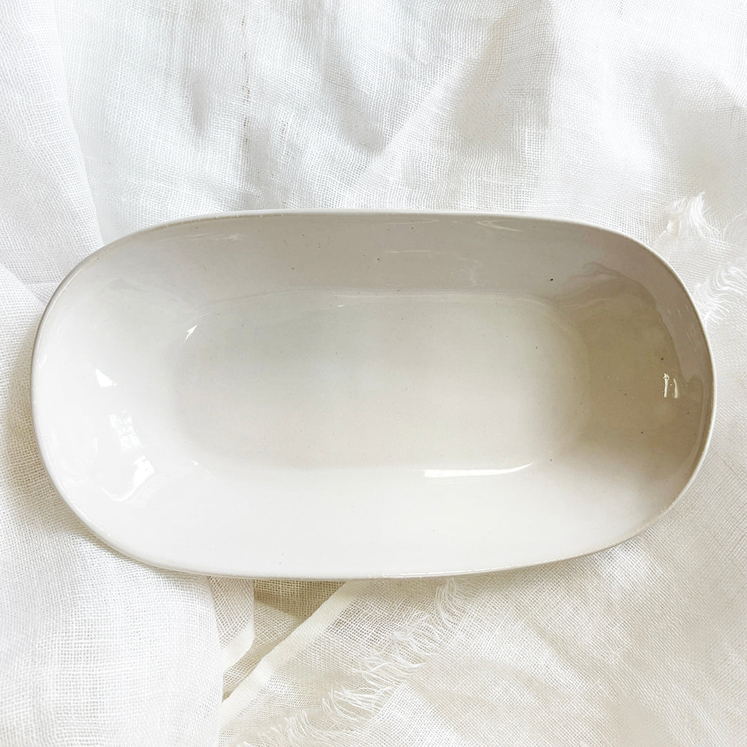 Wonki Ware Small White Rectangular Platter