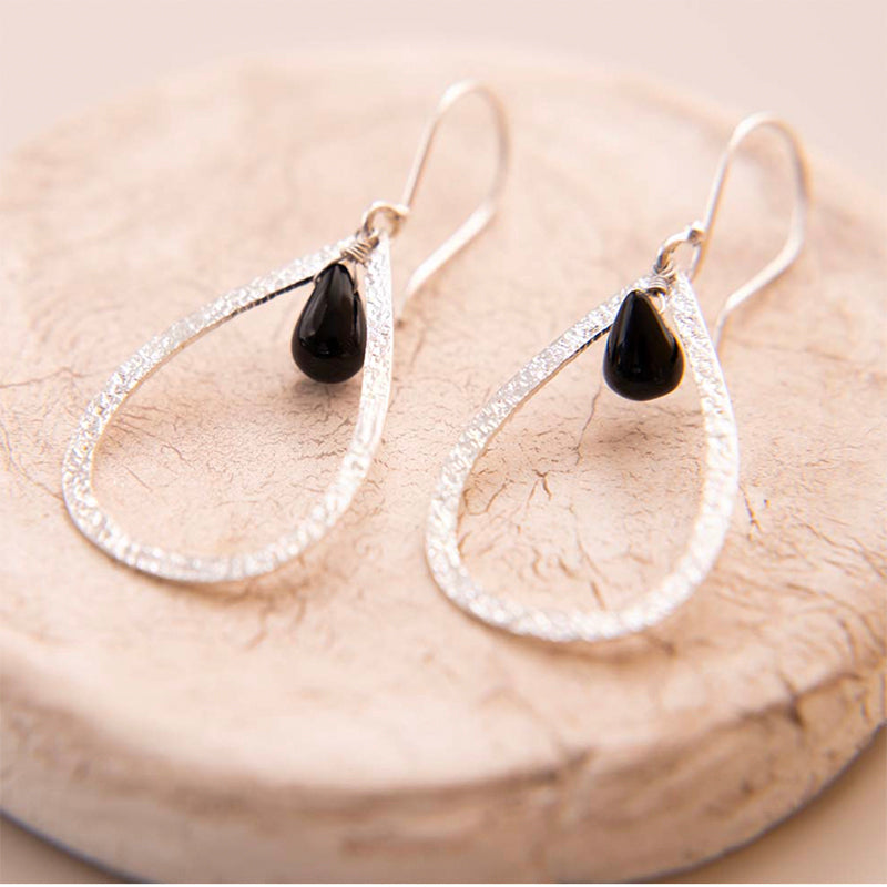 Beautiful Story Affection Black Onyx Earrings