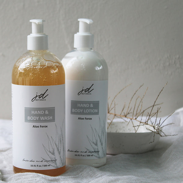 Aloe Ferox Hand and Body Wash & Lotion With Lavender And Rosemary
