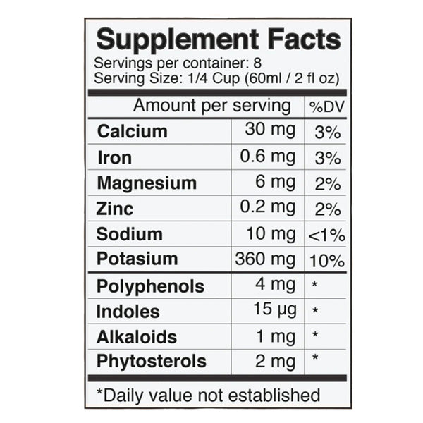 Aloe Ferox Juice Nutritional Information 