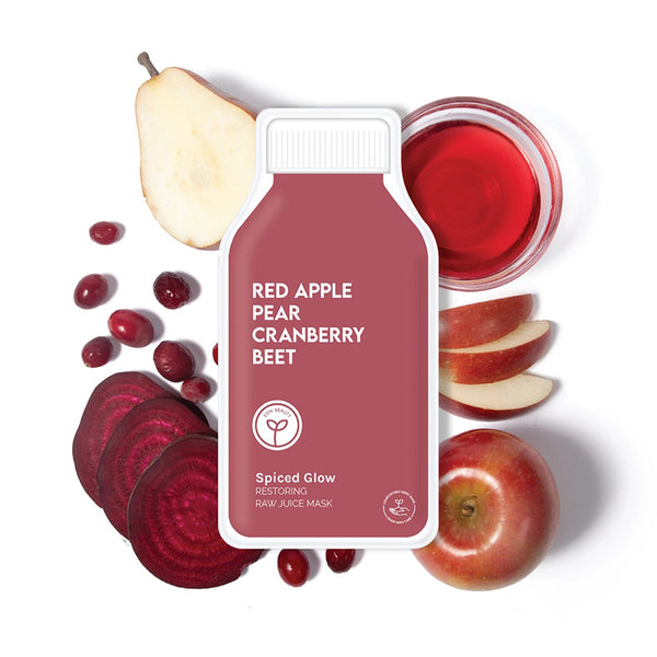 Apple Pear Cranberry Beet Plant-based Raw Juice Mask