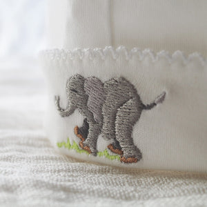 Pima Cotton Beanie with Elephant