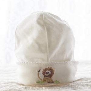 Pima Cotton Beanie with Lion