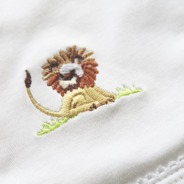  Pima Cotton Baby Bib with Lion