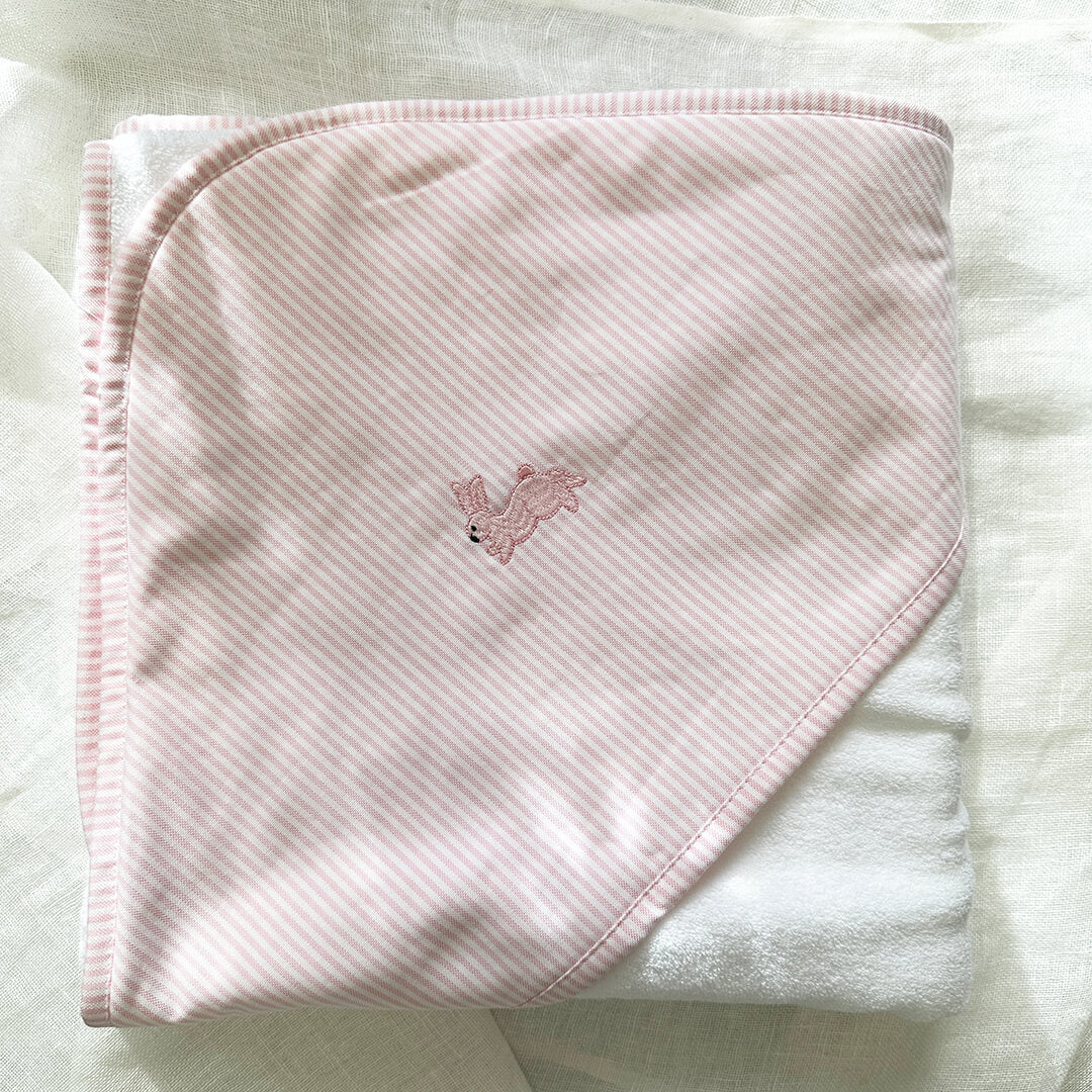 Baby Hooded Towel Bunny Pink