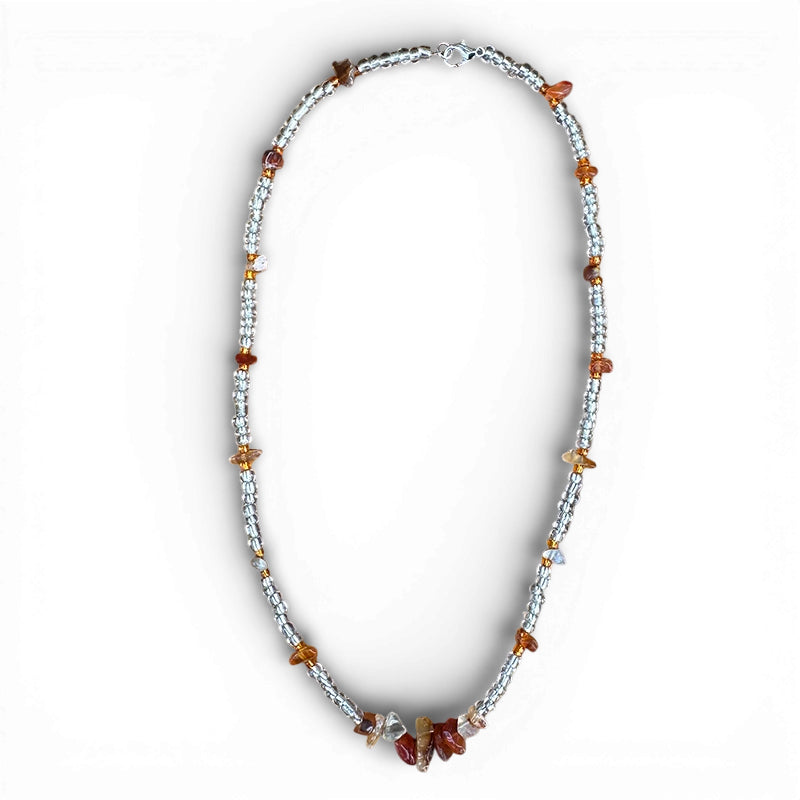 Carnelian Beaded Necklace | Stone of Motivation & Creative Energy