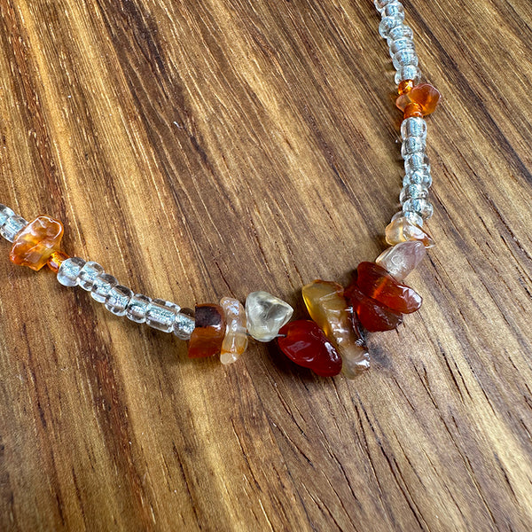 Beaded Carnelian Necklace