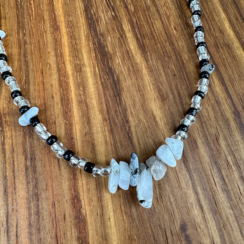 Beaded Moonstone Necklace