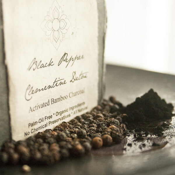 black pepper charcoal detox organic soap