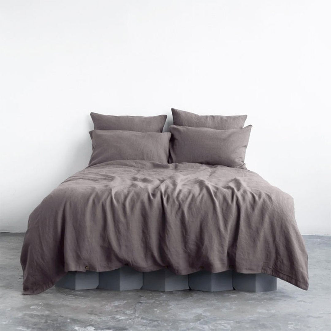 Linen Tales Natural Stone Washed Linen Duvet Cover