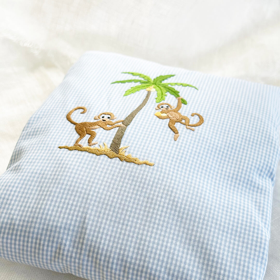 Crib Fitted Sheet on Safari Blue