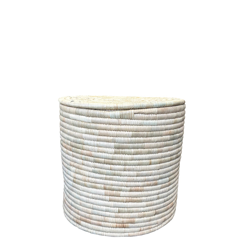 fine weave palm laundry baskets with lid - medium