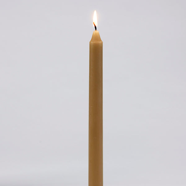 Fragrance Free 10" Taper Candle Beige