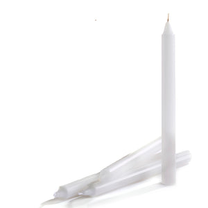 Fragrance Free 10" Taper Candle White Set of 2