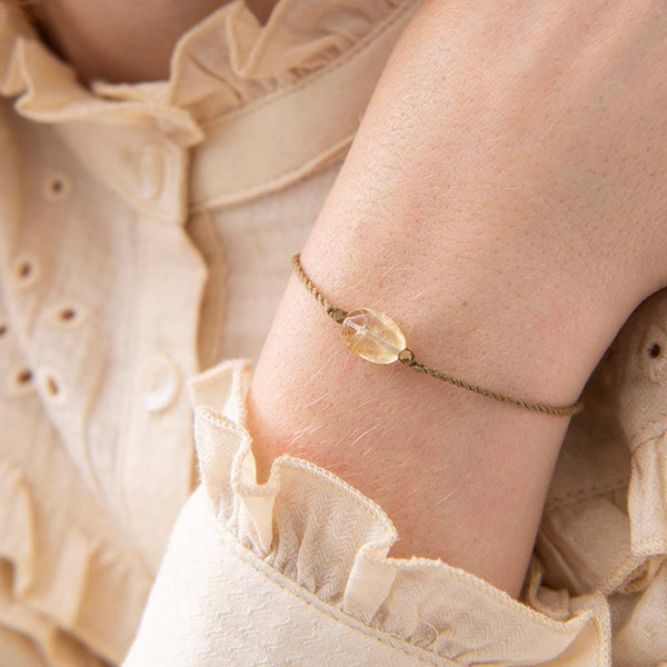 gemstone citrine gold bracelet