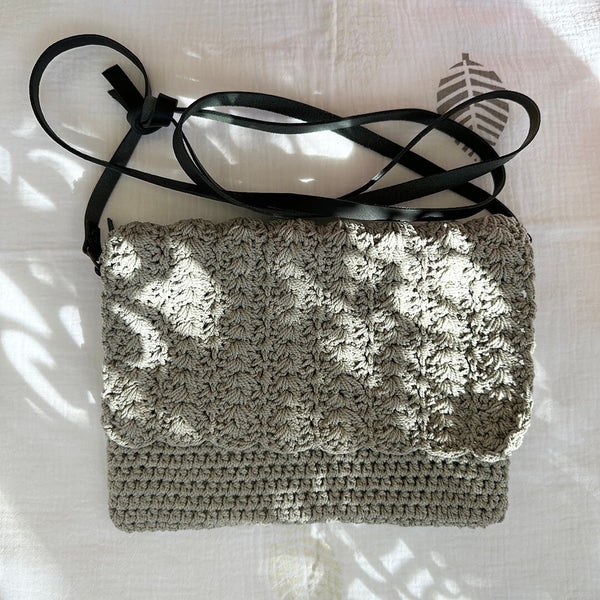 Hand Crochet Franschhoek Handbag Light Grey