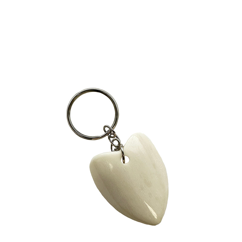 Heart Shaped Bone Keyring