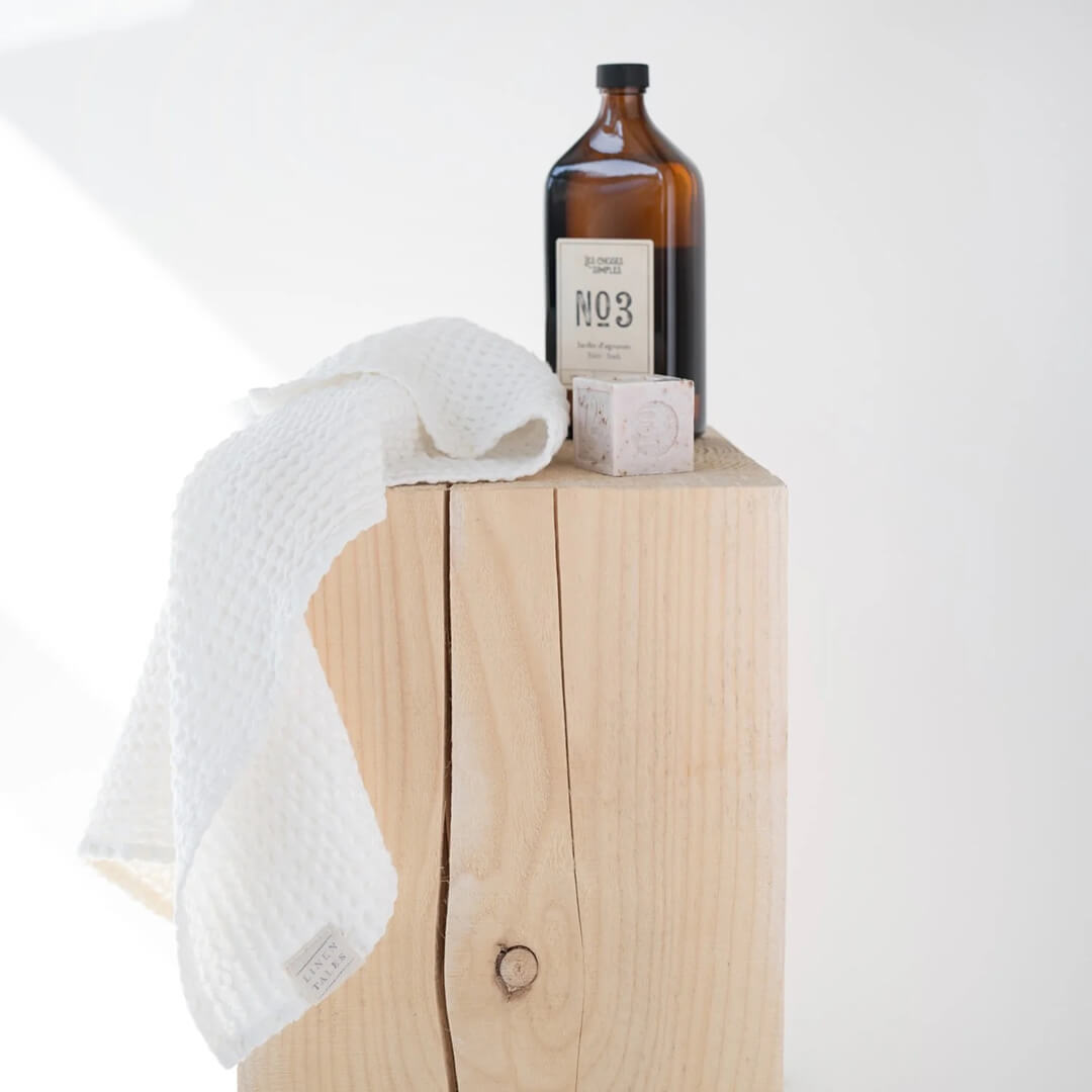 Linen Tales White Honeycomb Waffle Hand Towel
